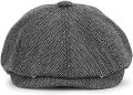 Winter Spring Vintage Men TNewsboy Hat Beret Herringbone Gatsby Hats Street Caps Peaked Octagonal Brim Caps British Berets. 