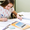 Desktop Mechanical Calculator, Cute Big Buttons Calculators,Blue. 