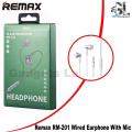 Remax RM-201 Wired Earphone With Mic.