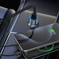 BWOO BO-CC95 43W USB & USB-C Black Car Charger Dual Smart Chips, PD, and QC Fast Charging. 