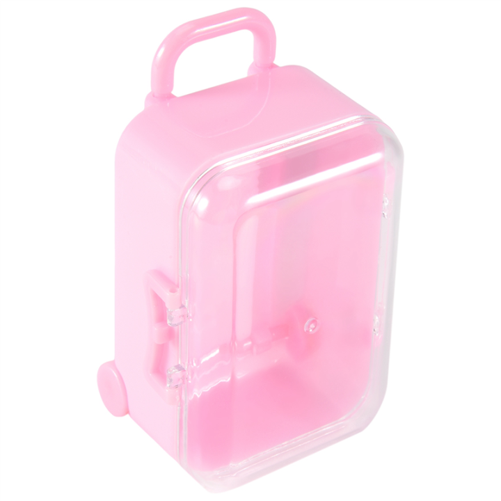 Pink mini roller travel suitcase candy box personality wedding candy box luggage trolley case candy toy small storage box