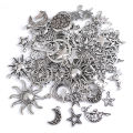 【3C VictoryEagle】70pcs Sun Moon Stars Pendant For Necklace Bracelet Making SEVICH. 