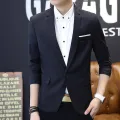 Men Fashion Slim Fit Formal One Button Suit Blazer Coat Jacket Outwear Tops. 