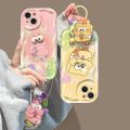 Big Eyes SpongeBob Cartoon TPU Soft Phone Case For iPhone 11 12 Mini 13 Pro Max 14 Pro 15 Pro X XS Max XR 7 8 Plus With Pendant. 