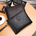 Men's Handbag Soft Authentic Leather Tactile Feel Large Capacity Clutch Casual Clutch Men's Wallet Envelope Package Fashion.
