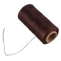 2x 260M 150D 1MM Leather Sewing Waxed Wax Thread Hand Needle Cord Craft DIY New Color:Light Brown & Dark Blue.