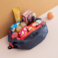 1 Pcs Foldable Storage Bag With Handle Portable Travel Handbags Supermarket Shopping Reusable Sling Pouch Large Capacity  Tote Zipper Bag. 