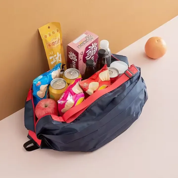 1%20Pcs%20Foldable%20Storage%20Bag%20With%20Handle%20Portable%20Travel%20Handbags%20Supermarket%20Shopping%20Reusable%20Sling%20Pouch%20Large%20Capacity%20%20Tote%20Zipper%20Bag%20-%20Image%203