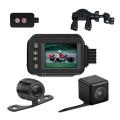 Waterproof Motorcycle Driving Recorder Locomotive Recorder Front And Rear Dual Lens Recorder 720P Recorder Motorcycle Dash Camera.