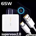 OPPO 65W SuperVOOC Power Adapter Type C Cable. 