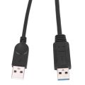 Black USB 3.0 Female to Dual USB Male Y Cable for 2.5 inch Hard Disk. 