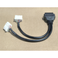 For Connector OBD2 16-Pin for 1 to 2 White Connector Obd Dual-Head Conversion Line OBD2 16 Full Pins for Dedicated Cable Harness. 