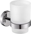 Toothbrush Holder Home Glass Cup SQAURE/ ROUND Shape Stainless Steel Toilet Wall Mounted Bathroom Organizer. 