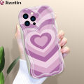 Jizetin for iPhone 12 Pro Back Cover Colorful Love Cream Wavy Edge Soft Silicone Phone Case.