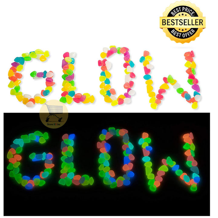 Aquarium Decorative Glowing Stone Radium Pebbles For Decorations 250 gram