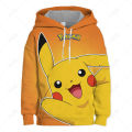 2023 New Pokemon Gengar Pikachu Kids Hoodies Sweatshirt Tracksuit Sports Sweatshirt Winter Retro Harajuku Case Loose Jumper. 
