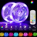 LED Strip Light 1M-30M USB Bluetooth 5050 RGB  SMD DC 5V Flexible Luces Lamp Tape Ribbon TV Desktop Screen BackLight Diode Fita-24Key control-1m--. 
