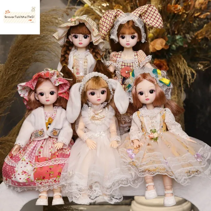 GROVERT%20Princess%20Toy%2030CM%20Movable%20Joint%20Doll%20Plastic%20Safety%20Girl%20Dress%20Up%20Toys%20Cute%20Baby%20Doll%20Girl%20-%20Image%202