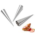Stainless Steel Cone Shape Spiral Croissant Pointed Tube Bread Mold Baking Tool.