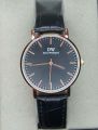 WD01 Leather Analog Watch For Men -Gold.