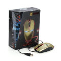 Newman Iron Man Wired Optical Gold & Black LED Gaming Mouse. 