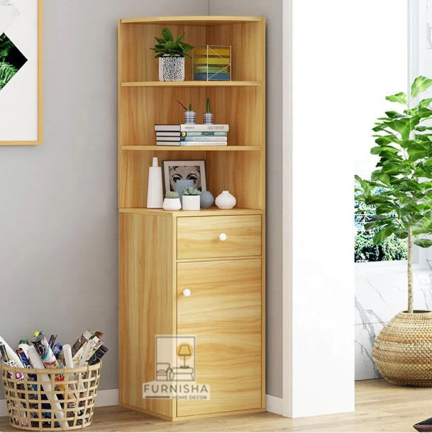 Corner shelf with drawer hotsell