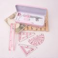 8Pcs/Set Ruler Compass Pencil Set Geometry Math Student Drawing Stationery Mathematical for Boy Girl Gift Kawaii School Supplies. 
