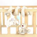 Child Bear Rabbit Spiral Wrap Around Crib Bed Bassinet Stroller Toy Plush Soft Toys. 