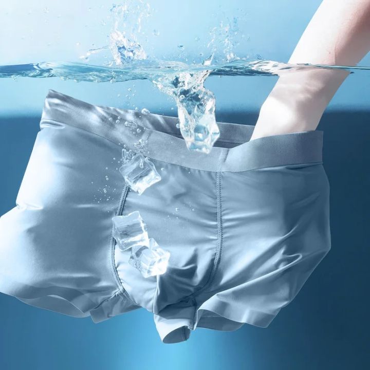 Antibacterial%20Ice%20Silk%20Seamless%20One-piece%20Underwear%20Solid%20Color%20Breathable%20Boxer%20Mid-waist%20Underwear%20-%20Image%206