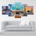 Mecca Madina Al aqsa canvas for room decoration wall decoration items. 