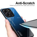 Quiberk for Honor X6b 4G Tempered Glass Hard Case Gradient Color Back + Soft Frame Shockproof Phone Cover. 