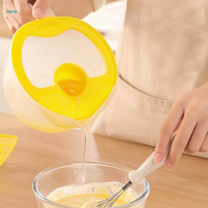 Egg Separator Stirring Container Egg Separation Filter Bowl Kitchen Gadget