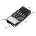 ARELENE USB 2.0 Front Panel Header USB 9Pin to USB 2.0 Type-E Internal Adapter Motherboard Plug Adapter. 