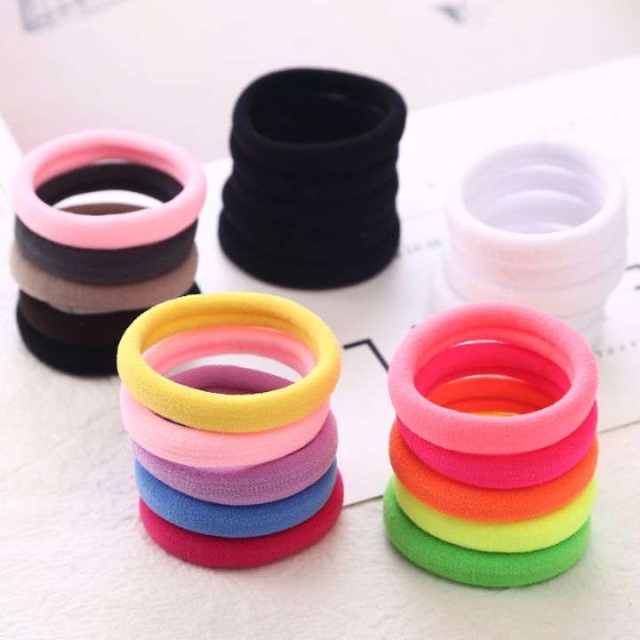 50pcs/bag%2040mm%20Pure%20White%20Hair%20Holders%20Rubber%20Bands%20Elastics%20Girl%20Women%20Tie%20Gum%20Headband%20Hair%20Accessories%20Elastic%20Hair%20Bands%20-%20Image%203