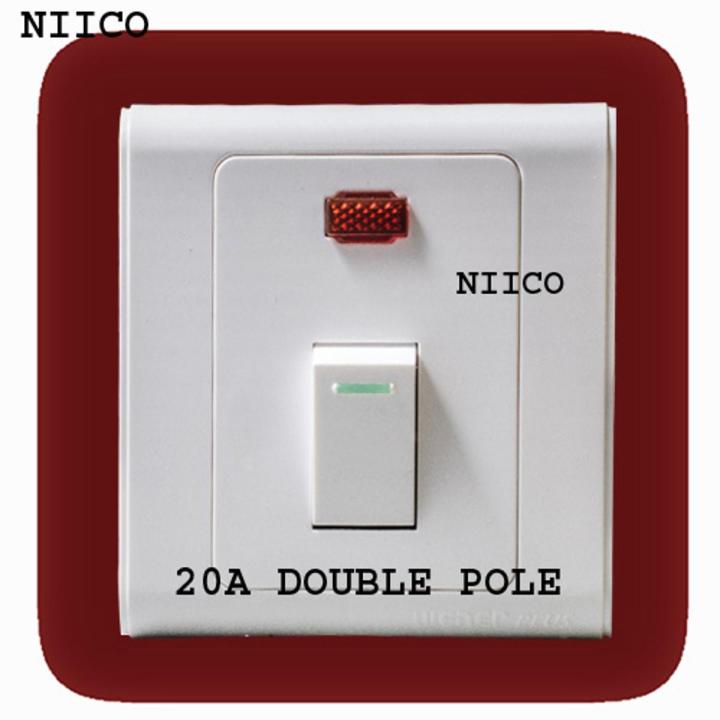 Wener Plus Switch Heavy Duty 20 Ampere Double Pole Switch