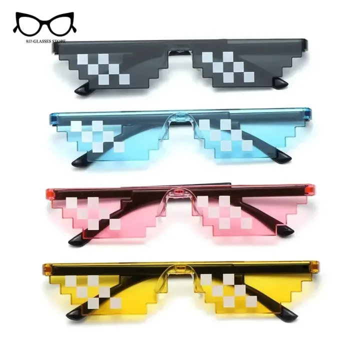 Thug%20Life%20Mosaic%20Glasses%20Sunglasses%20Men%20Women%208%20Bit%20Coding%20Pixel%20Trendy%20Cool%20Super%20Party%20Funny%20Vintage%20Shades%20Eyewear%20-%20Image%204