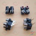 2Pcs- 4 Positions Female Stereo Audio Video Socket 4 Positions AV RCA Socket Connector PCB Panel Mount Adapter For Audio Video TV DVD Computer Speaker Cables DIY.
