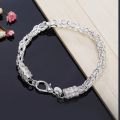 High quality 925 sterling silver Bracelet for woman man luxury Wedding party Christmas Gifts fashion fine Jewelry temperament. 