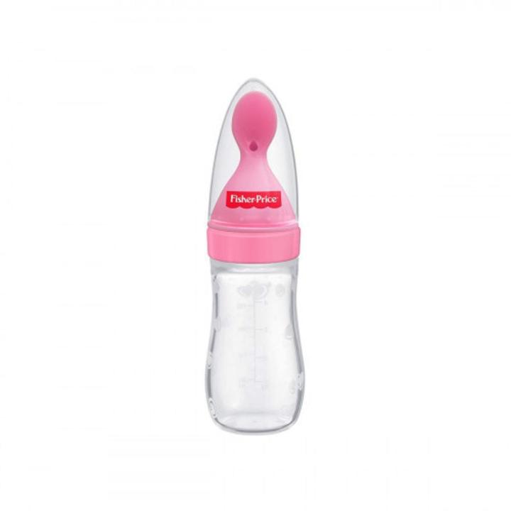 Fisher Price 125 ml Squeezy Silicone Baby Food Feeder Pink (TX