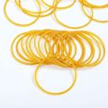 50pcs Rubber Bands Thick Medium Size Elastic Bands Stationary for Office Supplies Travel Home Items Fixing and Organizing, Yellow High Elasticity. 