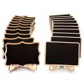 Mini Chalkboard Signs, 20 Pack Framed Small Chalkboard Labels with Easel Stand, Wooden Blackboard for Table Numbers, Food Signs, Wedding Signs, Message Board,Event Decorations. 