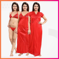 4 Part (Nighty) - Hot and Sexy Comfortable Night Dress for women. 