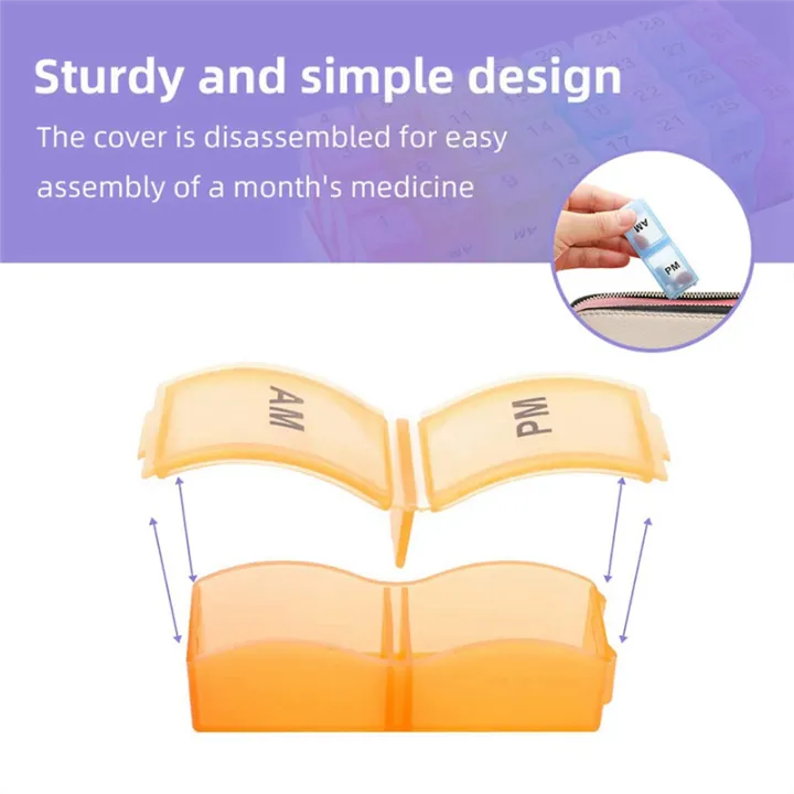 Monthly%20Pill%20Organizer%2031%20Day%20Pill%20Case%20Small%20Compartments%20Hold%20Vitamin%20and%20Travel%20Medicine%20Organizer%202%20Time%20A%20Day%20Convenient%20Storage%20Pill%20Box%20-%20Image%203