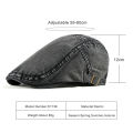 【Shop the Latest Trends】 Alien Wuaumx Simple Washed Denim Berets Hat Men Women Spring Summer Peaked Flat Cap Artist Duckbill Hat Casual Herringbone Newsboy Cap. 