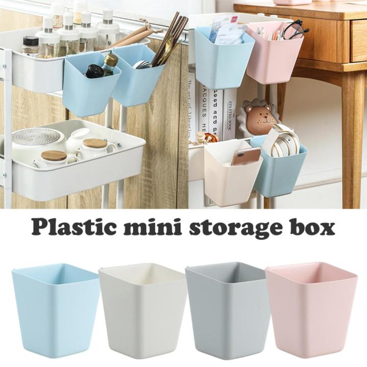 Plastic Mini Hanging Basket Organizer Container Small Shelf Sorting For Kitchen Bathroom Toothbrush Storage Bucket Storage 1Pcs