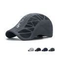 Men Quick Dry Hat Golf Driving Cycling Sports Letter Print Newsboy Flat Ivy Summer Baseball Caps Breathable Net Mesh Sunhat.