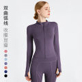 Long Sleeve Sports Jacket Women Zip Fitness Yoga Shirt Winter Warm Gym Top Activewear Running Coats Workout Clothes For Cycling. 