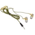 NXFDSIOZ 3X H-169 3.5mm MP3 MP4 Wiring Subwoofer Braided Cord, Headphones with Wheat Wire Control(Golden). 