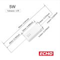 5pcs- 100 Ohm 5Watt 5% Ceramic Cement Resistor.