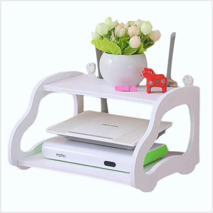 Wifi Router Storage Rack Display Holder Double Floating Wall Mount ...